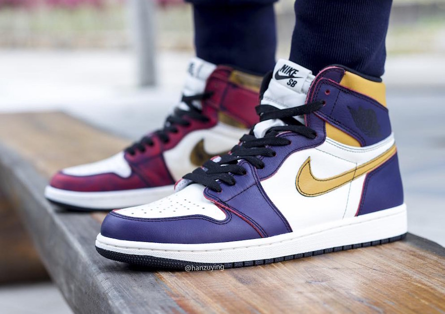 nike aj1 lakers