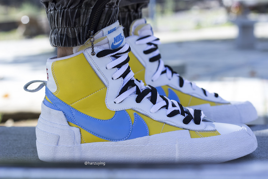Sacai Nike Blazer Yellow Blue Release Date