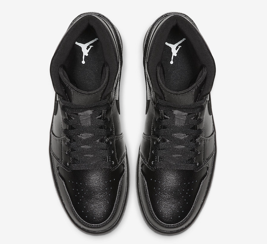 Air Jordan 1 Mid Triple Black 554724-090 Release Date