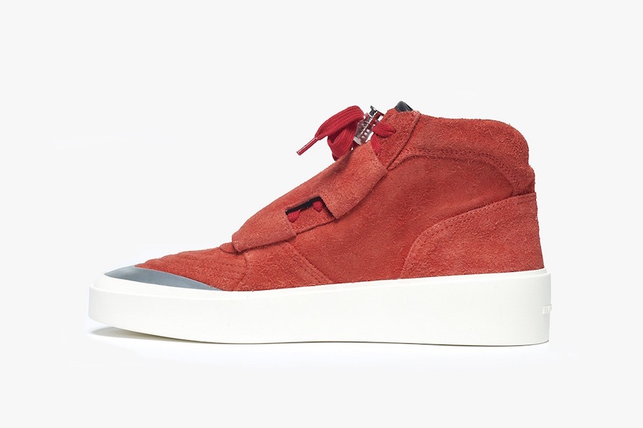 Fear of God Skate Mid + Lace Up Red Italian Suede - Sneaker Bar Detroit