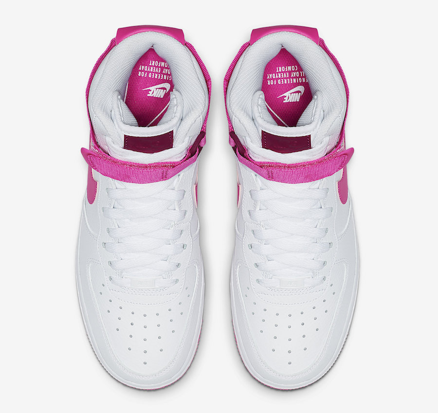 Nike Air Force 1 High White True Berry Laser Fuchsia 334031-110 Release Date