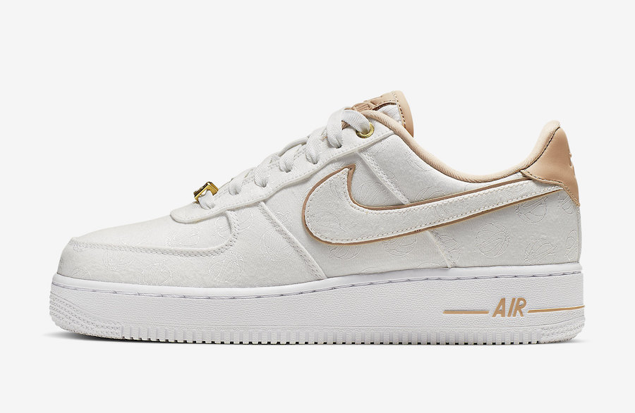 nike air force 1 with gold trim