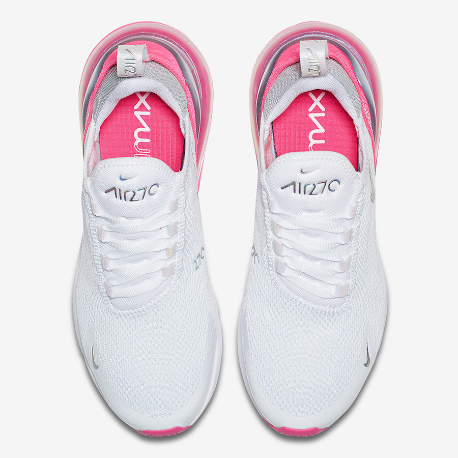 air max 270 white with pink bubble