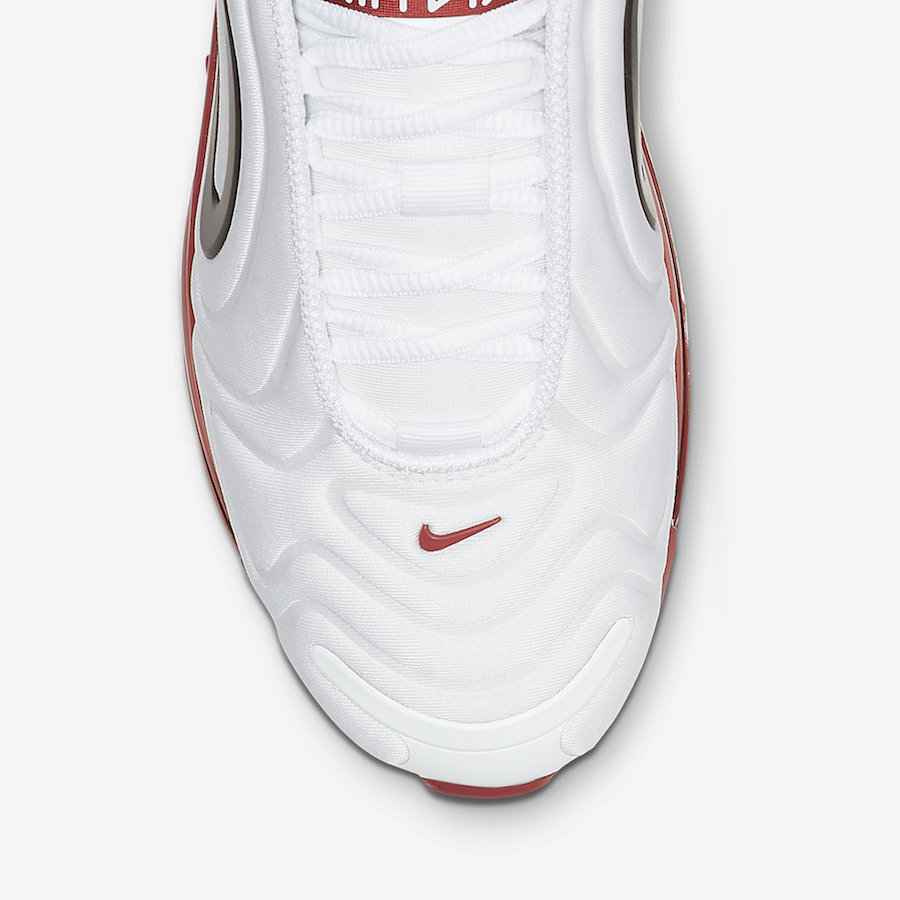 white and red air max 720