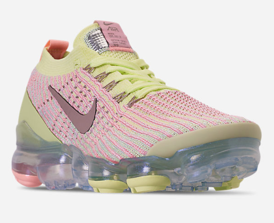 pink yellow and blue vapormax
