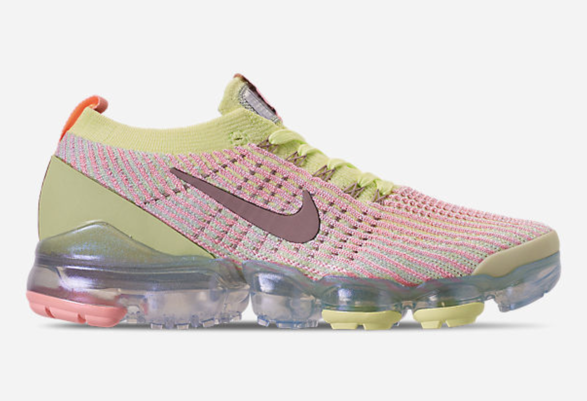 pink and lime green vapormax