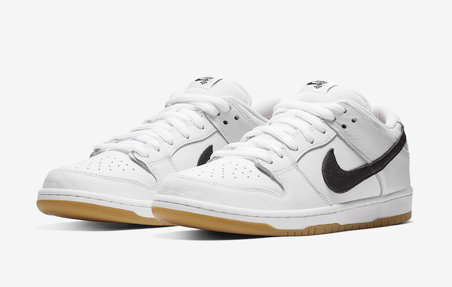 nike sb dunk low orange label white