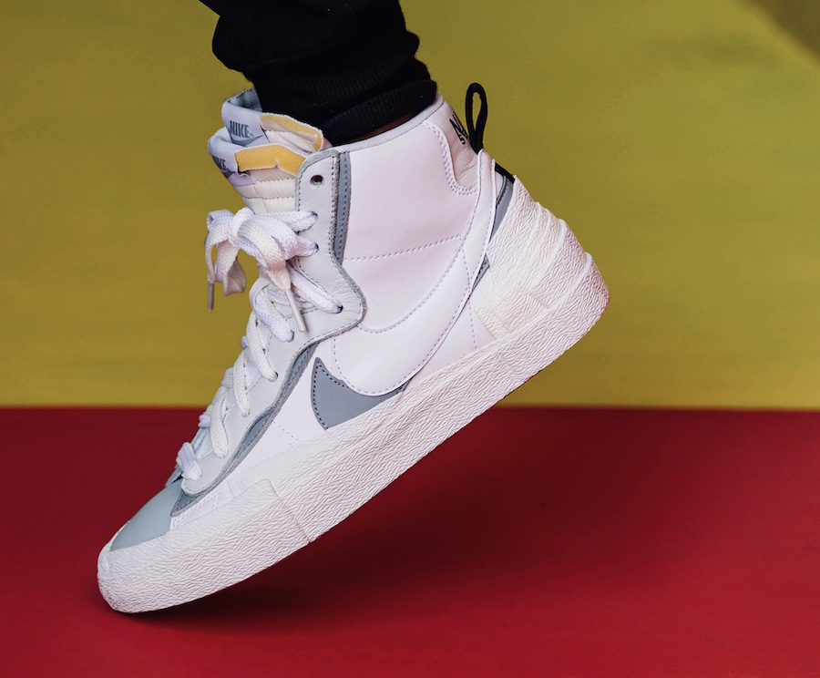 Sacai Nike Blazer Mid White Wolf Grey BV8072-100 2019 Release Date