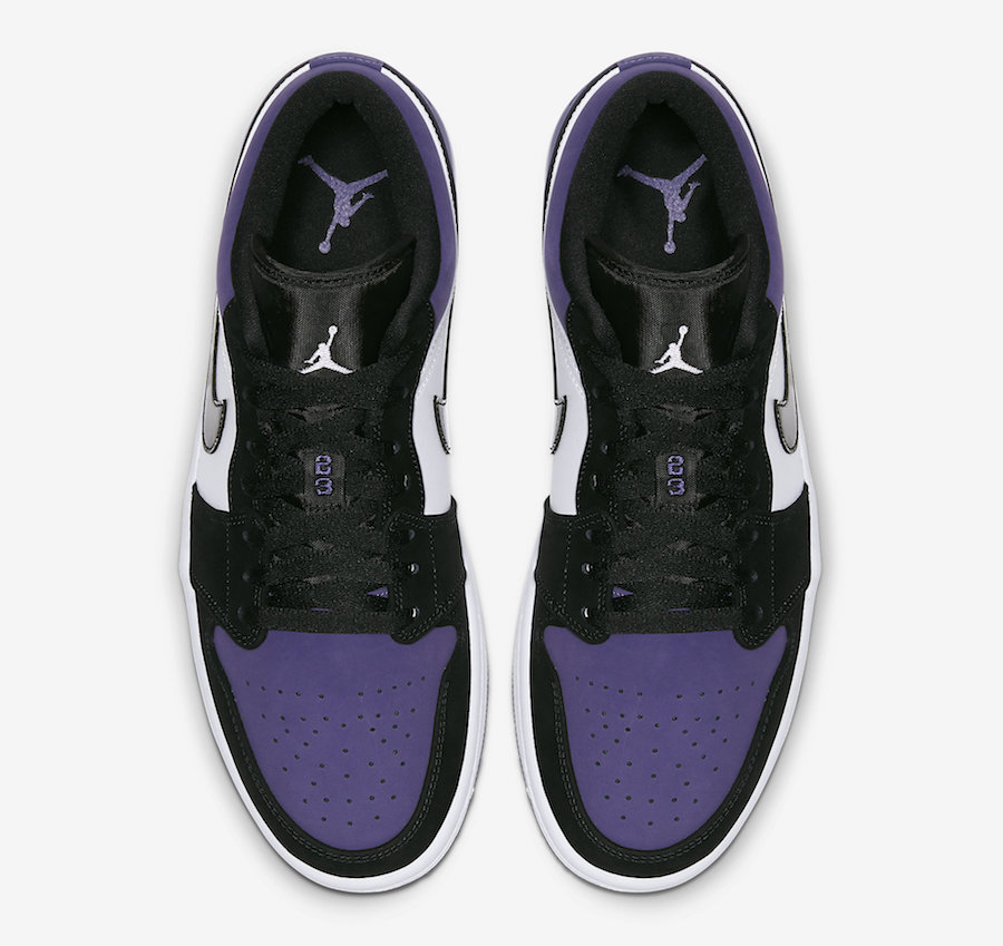 Air Jordan 1 Low Court Purple 553558-125 2019 Release Date