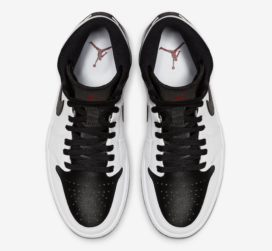 Air Jordan 1 Mid White Black Red BQ6472-101 Release Date