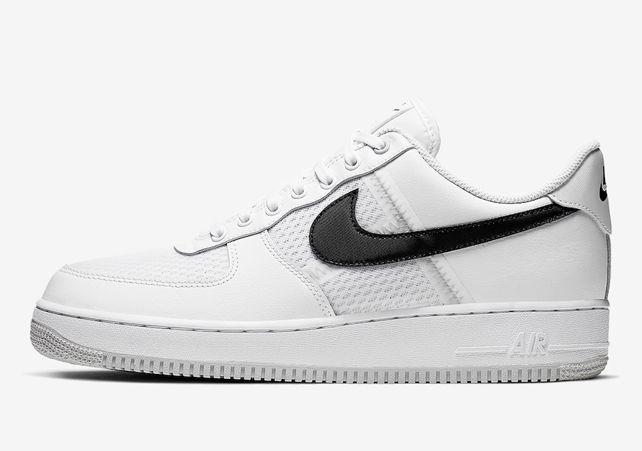 white air force ones with black check