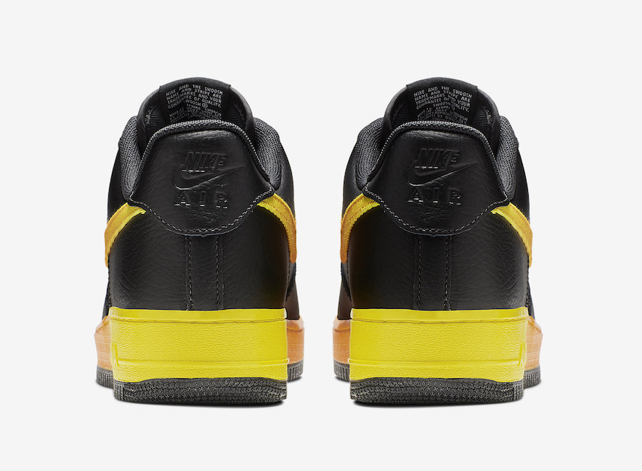 Nike Air Force 1 Low Black Yellow Orange CJ0524-001 Release Date - SBD