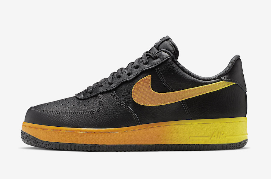 nike air force 1 low black and orange