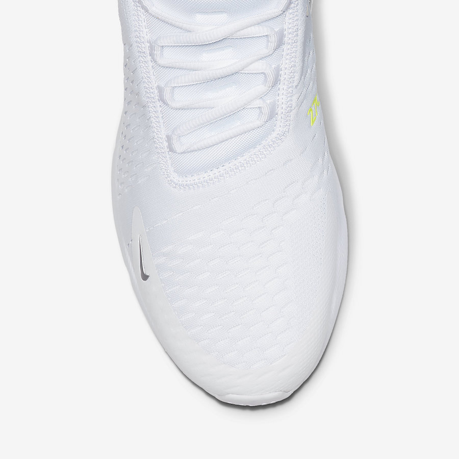 Nike Air Max 270 White Volt Metallic Silver CI2671-100 Release Date