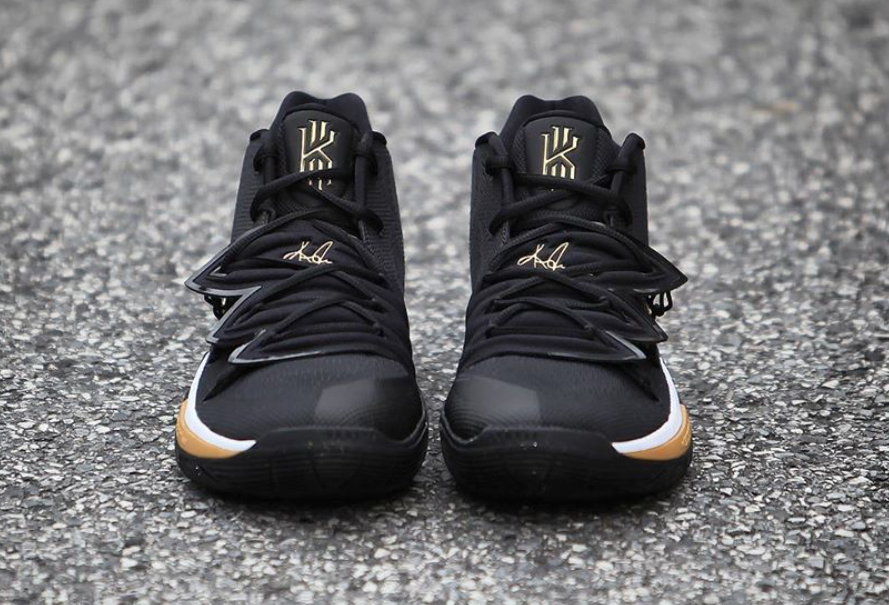 kyrie 5 black and gold