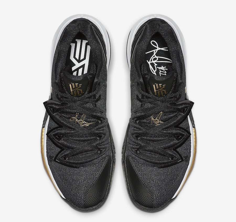 Nike Kyrie 5 Black Metallic Gold Release Date AO2918-007 Price