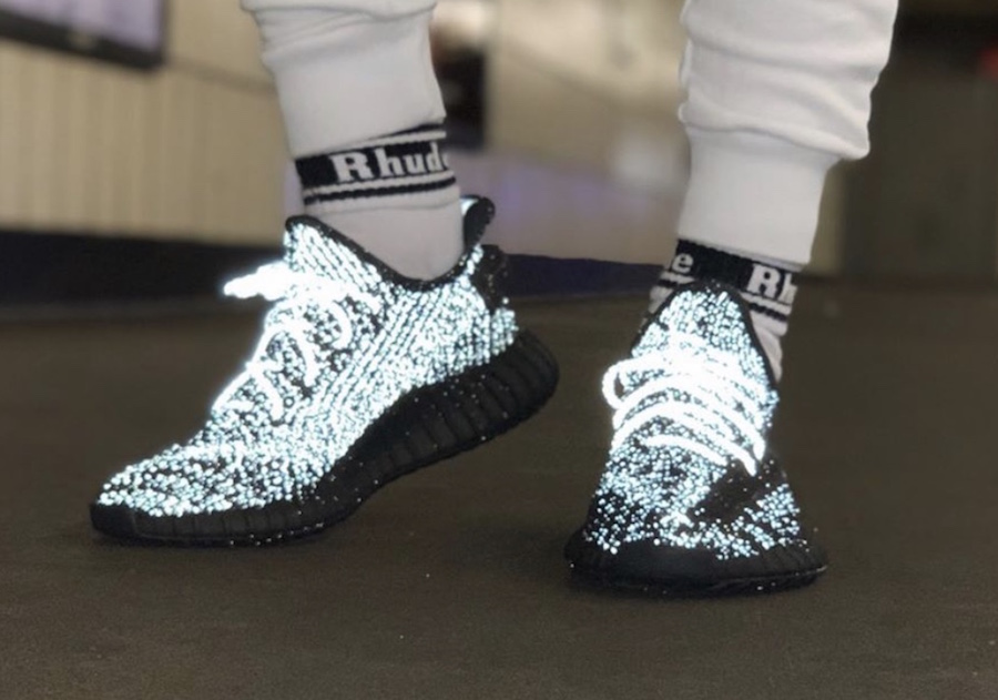 adidas Yeezy Boost 350 V2 Black Reflective On-Feet