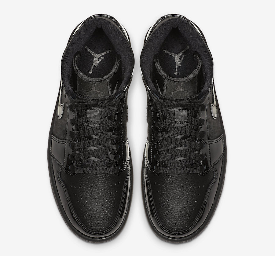 Air Jordan 1 Mid Triple Black Patent BQ6472-003 Release Date