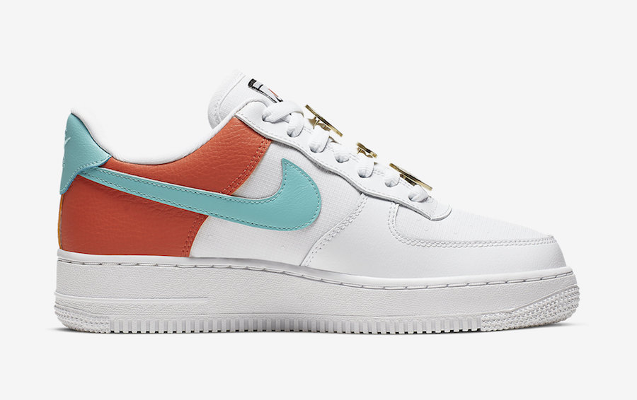 air force 1 white blue and orange