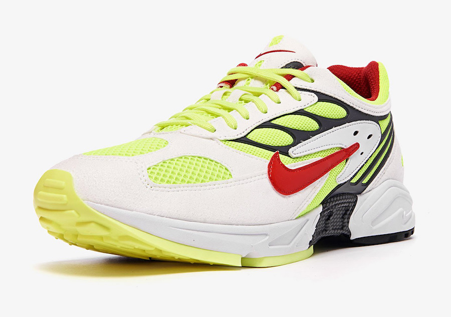 nike zoom air fire trainers in white grey and yellow