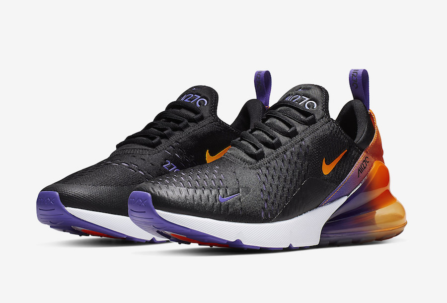 Nike Air Max 270 Purple and Gray Gym Shoes