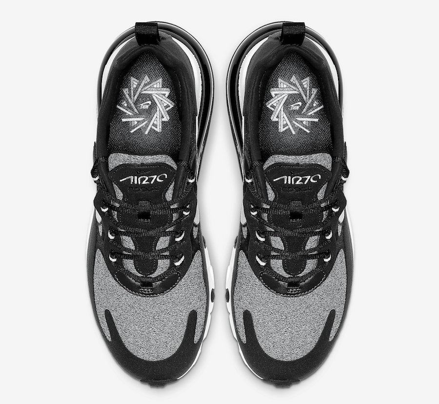 Nike Air Max 270 React Women's Shoes Black-Off Noir-Vast Grey