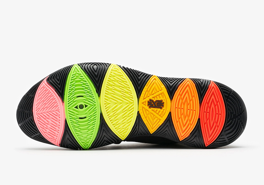 Nike Kyrie 5 Black Rainbow Soles AO2918-001 Release Date - SBD