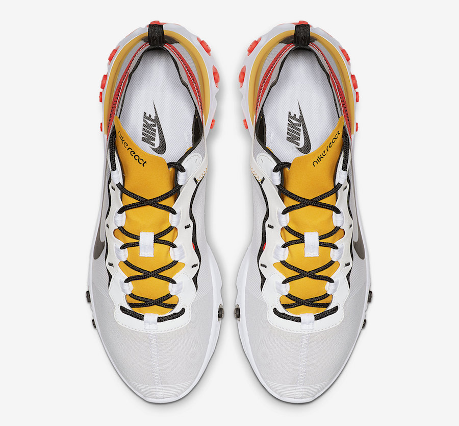 Nike React Element 55 Tour Yellow Bright Crimson BQ6166-102 Release Date