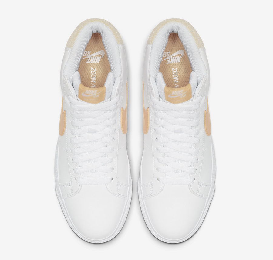 Nike SB Blazer Mid White Core Gold CJ6983-102 Release Date
