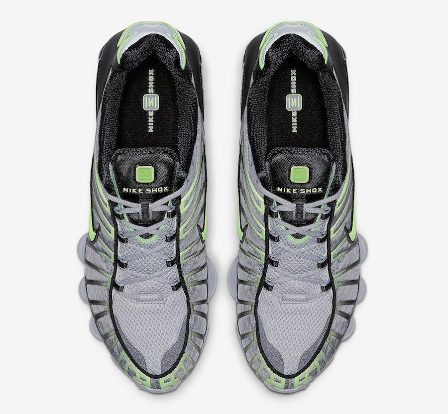 Nike Shox TL Wolf Grey Lime Blast AV3595-005 Release Date - SBD