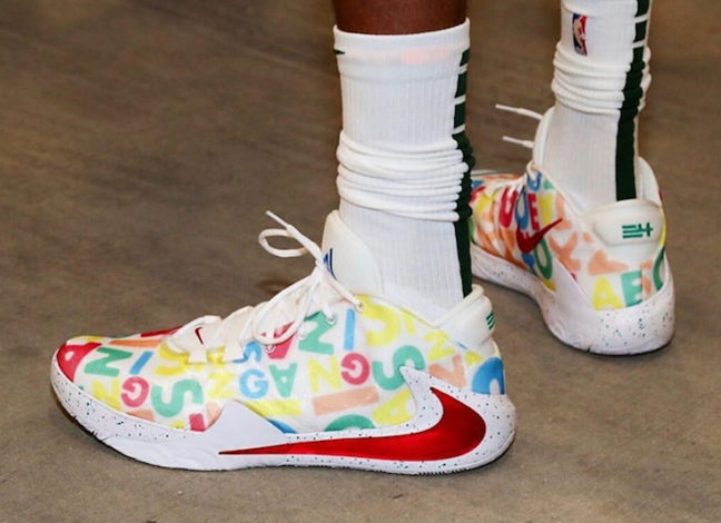 giannis antetokounmpo red shoes