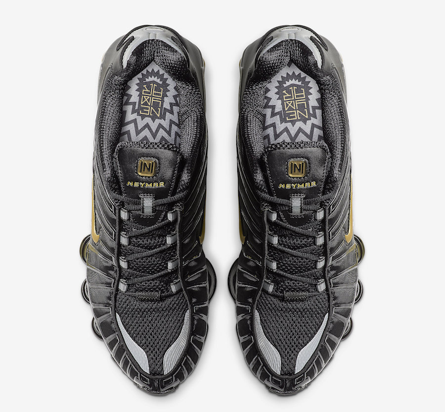 Neymar Nike Shox TL Black Gold BV1388-001 2019 Release Date