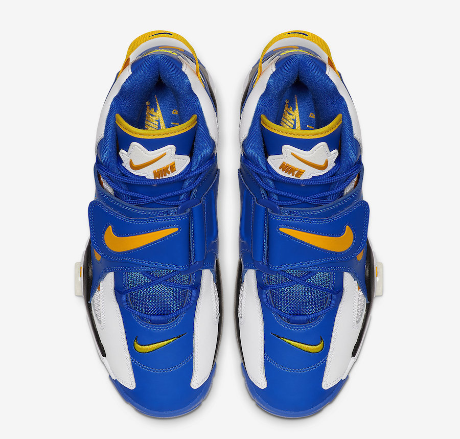 nike air barrage blue and yellow