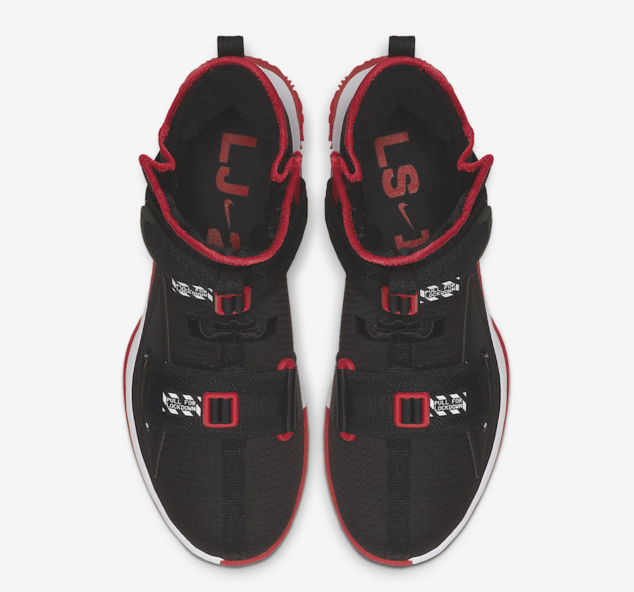 Nike LeBron Soldier 13 Bred Black Red White AR4228-003 Release Date