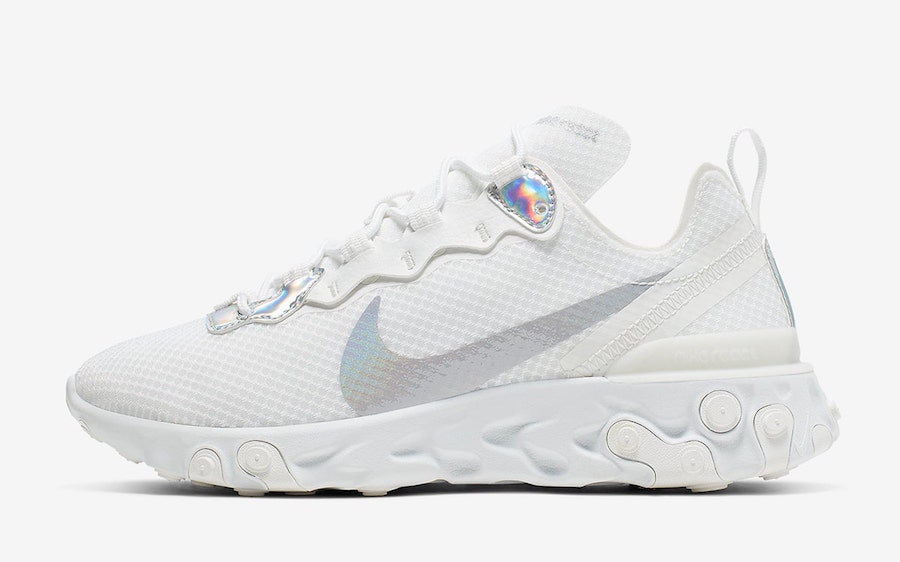 Nike React Element 55 White Iridescent-Pack CN0147-100 Release Date