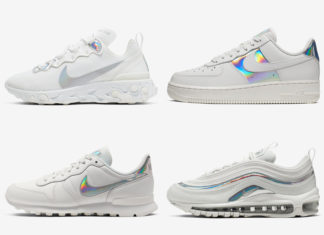 Nike White Iridescent Pack Air Max 97 Air Force 1 React Element 55 Internationalist Release Date