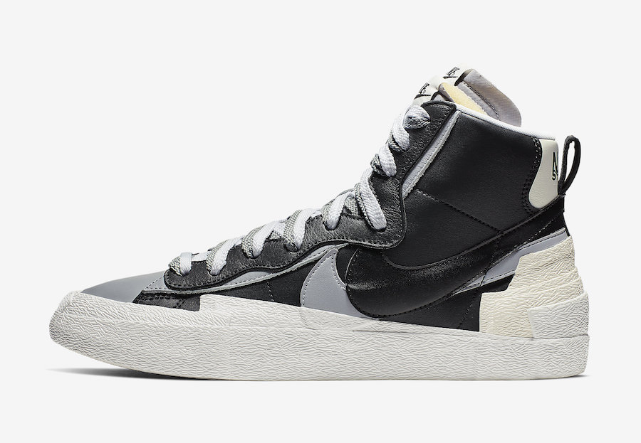 Sacai Nike Blazer Mid Black Wolf Grey BV0072-002 Release Date