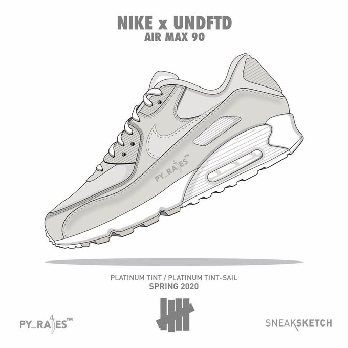 Undefeated Nike Air Max 90 Platinum Tint Release Date