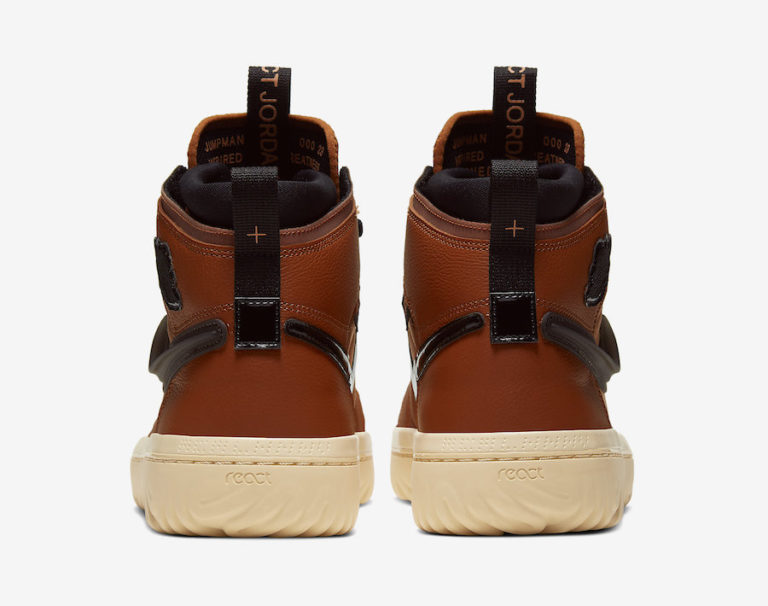 jordan 1 react brown tan