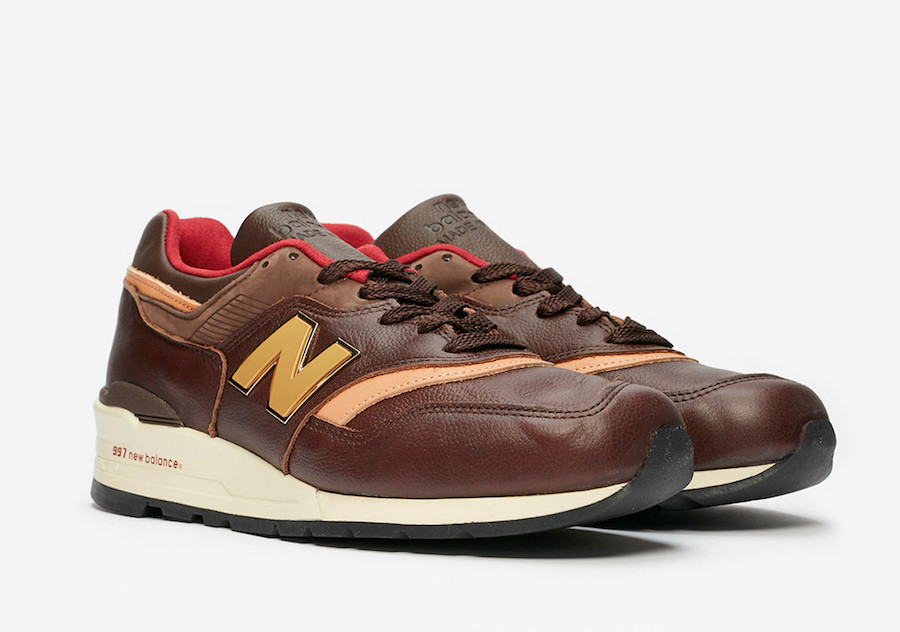 new balance leather brown