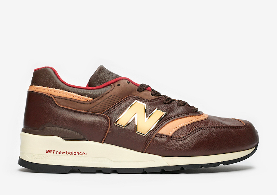 new balance leather brown