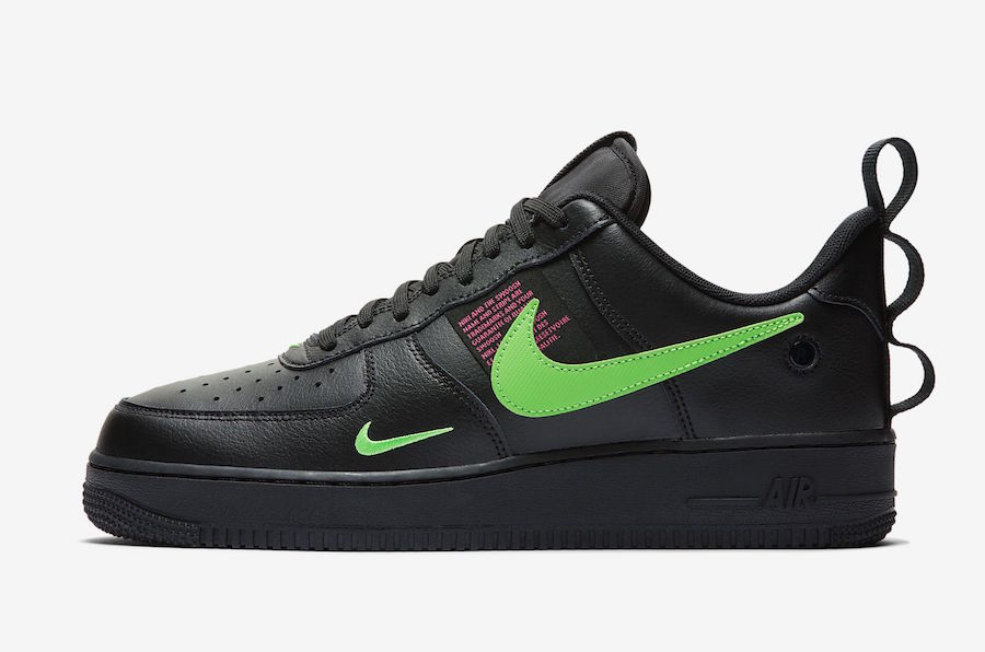 green black air force ones