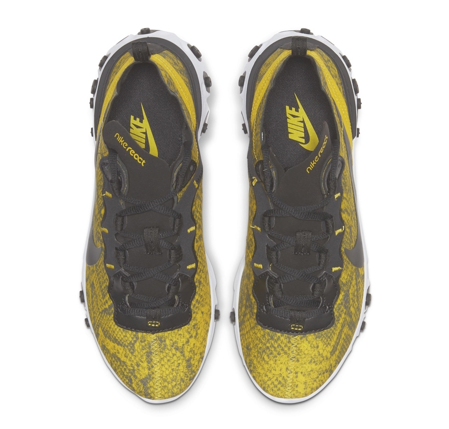 Nike React Element 55 Yellow Snakeskin Release Date