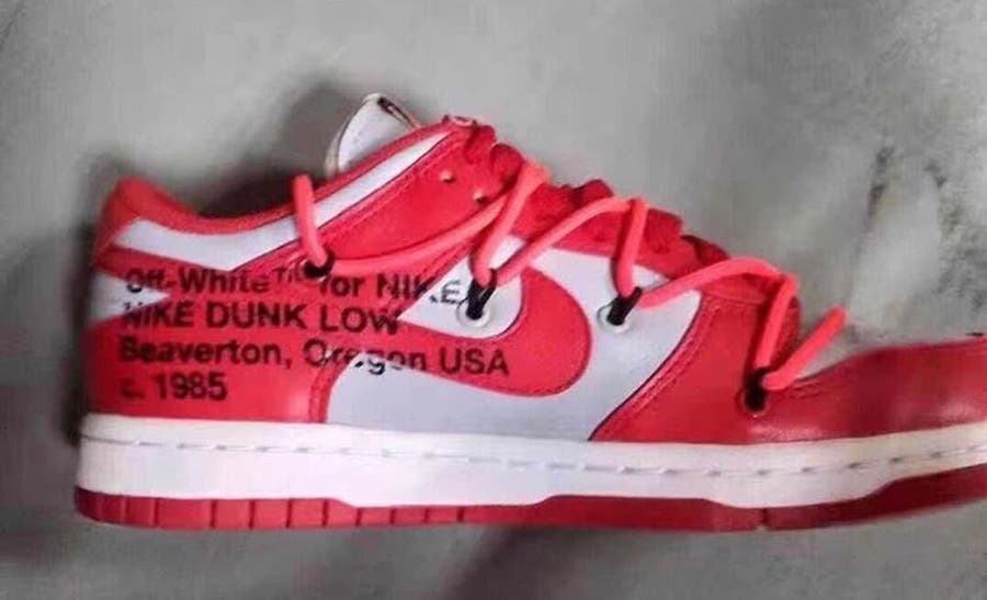 Off-White Nike Dunk Low University Red CT0856-700​​​