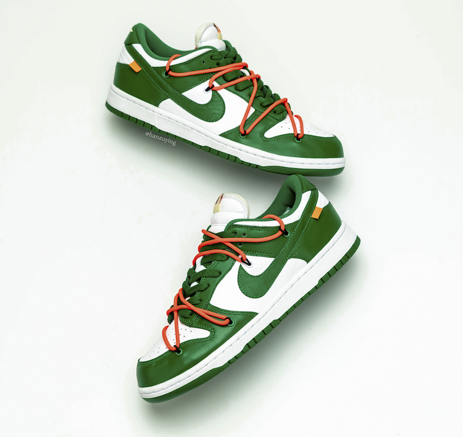 Off-White x Nike Dunk Low Pine Green CT0856-100 2019 Release Date