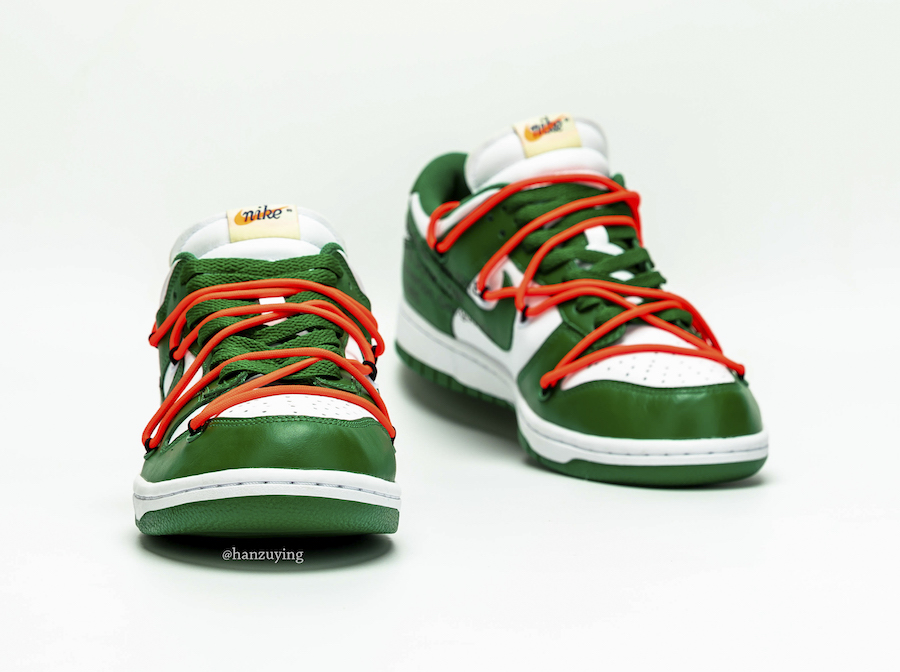 Off-White x Nike Dunk Low Pine Green CT0856-100 2019 Release Date