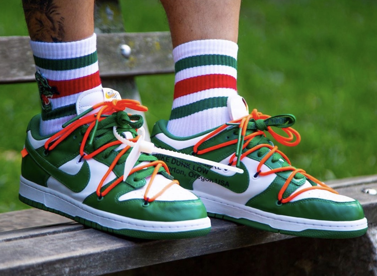 Off-White x Nike Dunk Low Pine Green CT0856-100 2019 Release Date Pricing