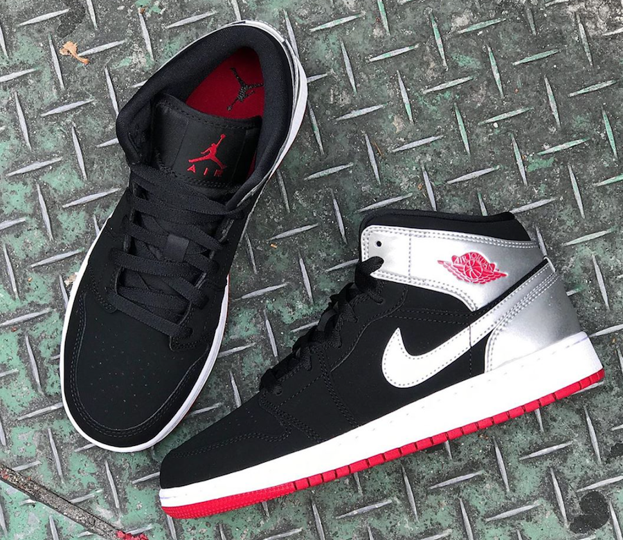 jordan 1 silver and red