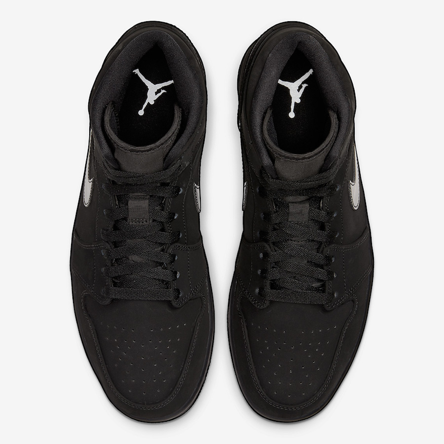 Air Jordan 1 Mid Triple Black 554724-056 Release Date