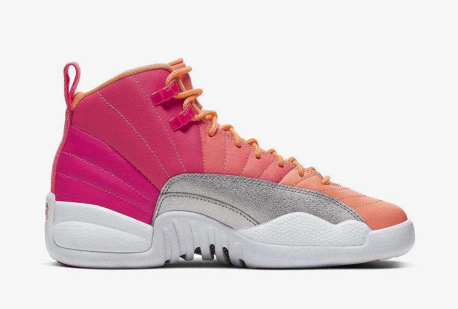 pink and orange jordan 12